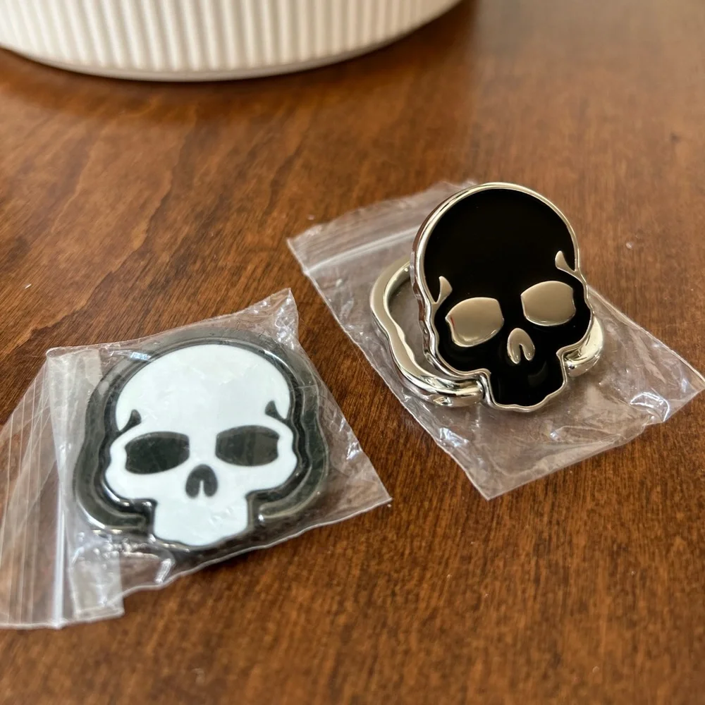 Cell Phone Skull Ring Grip